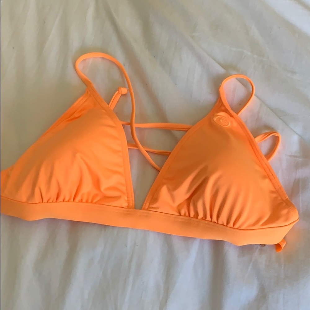 Ripcurl neon orange cross back bikini top